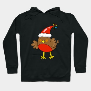 cute Christmas robin bird Hoodie